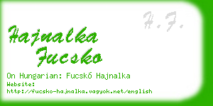 hajnalka fucsko business card